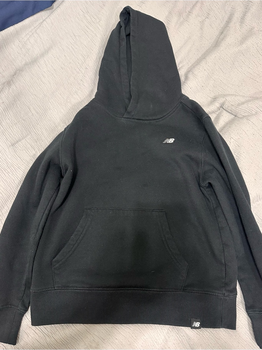 New Balance Men’s Black Hooded Pullover Sweatshirt